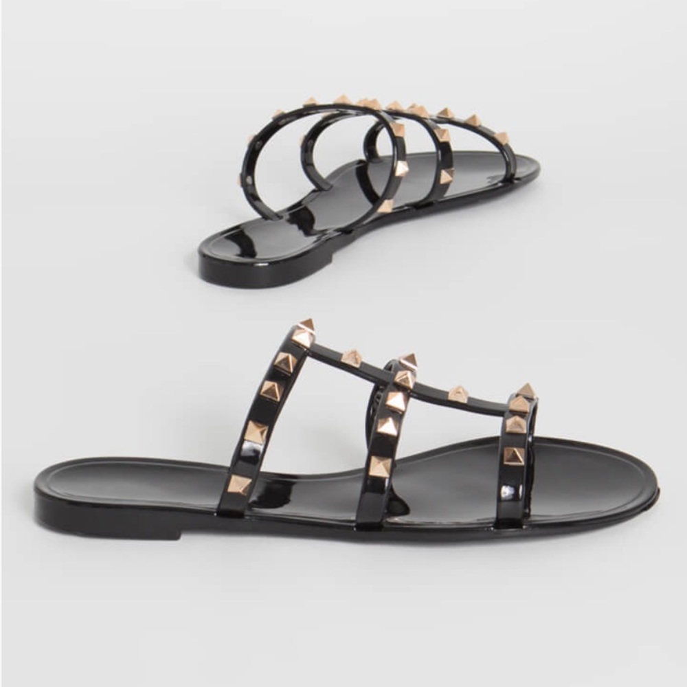 Designer Inspired Studded jelly sandals